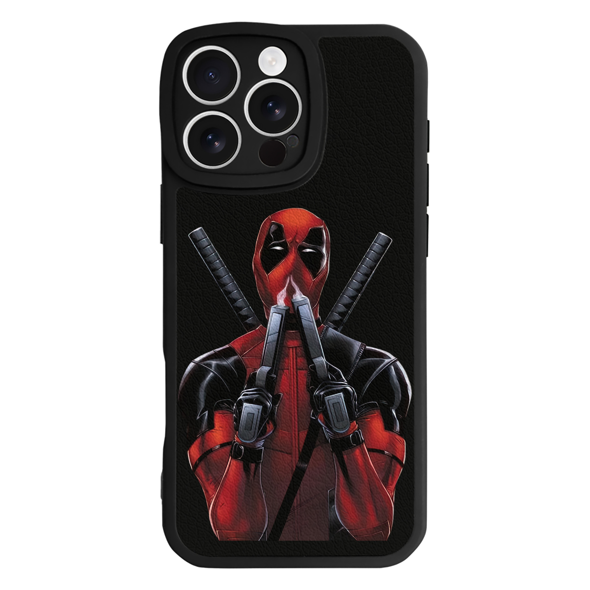 （画像用） Deadpool デッドプール 【iPhone 16シリーズ対応】シリコンスマホケース（レザー調） 材質：シリコン